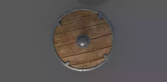 viking shield Low-poly 3D model