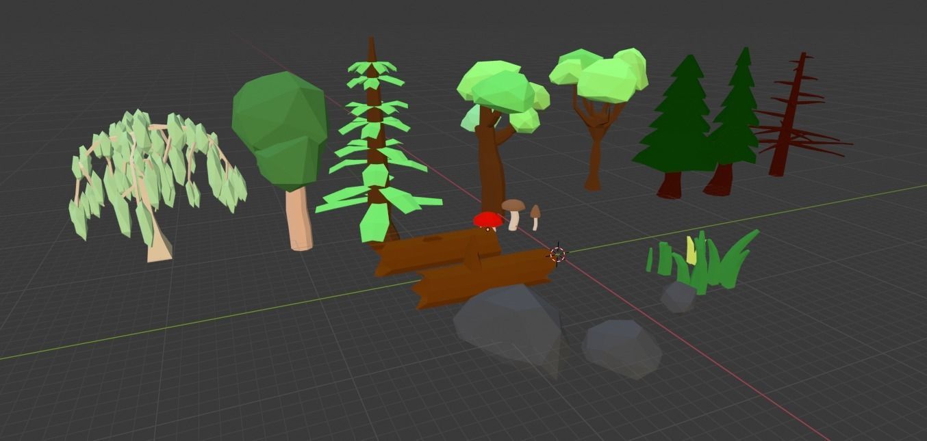 LowPoly Nature Assets Low-poly 3D model_2