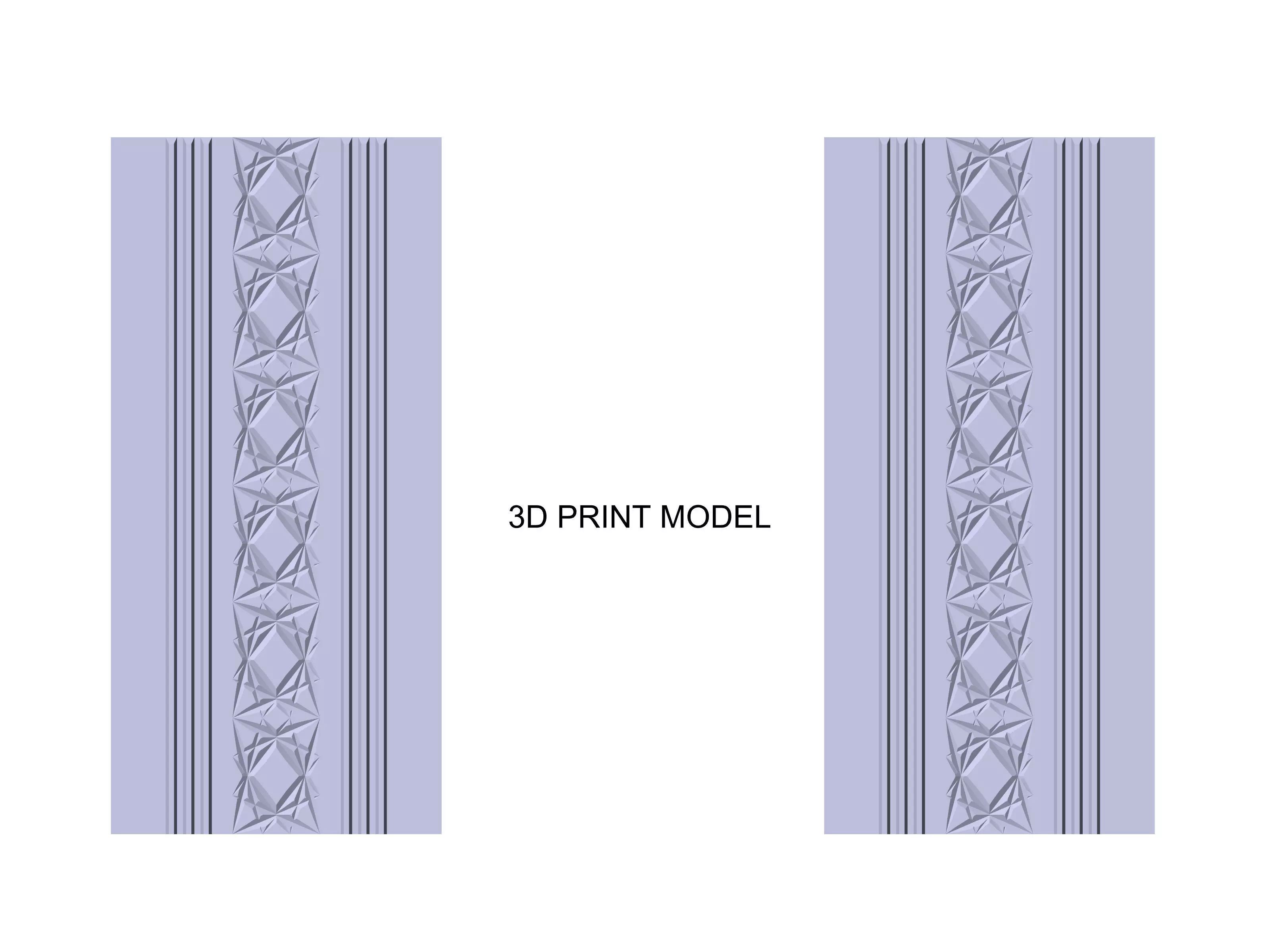 3d panel 002 decorative engraved and door  Free low-poly 3D model_0