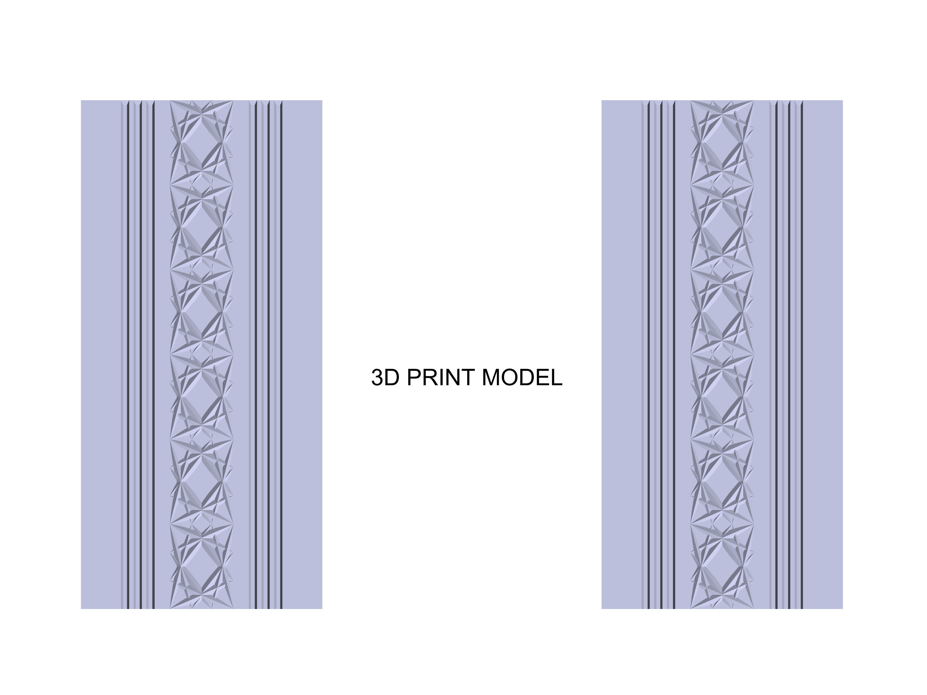 3d panel 002 decorative engraved and door  Free low-poly 3D model_8