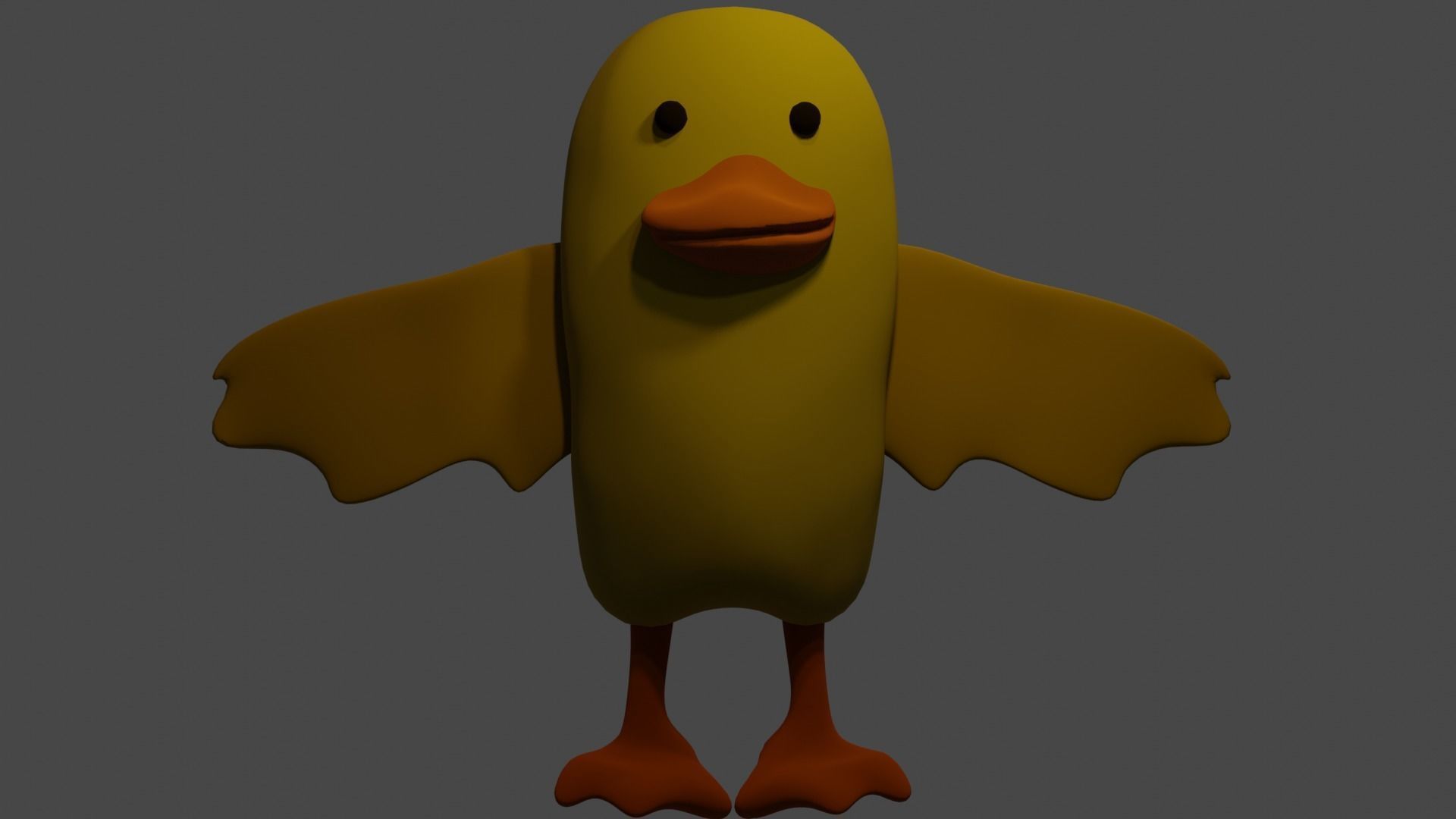 Baby Duck - cartoon character funny model 3D model_2