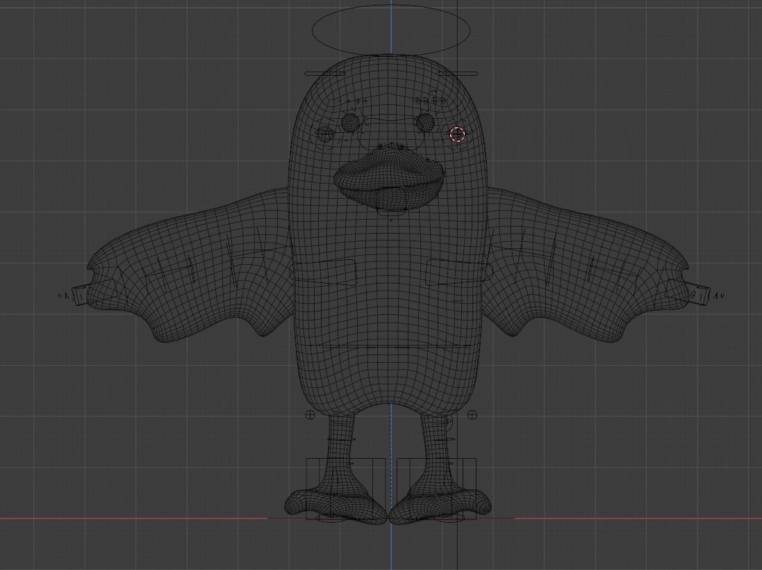 Baby Duck - cartoon character funny model 3D model_3