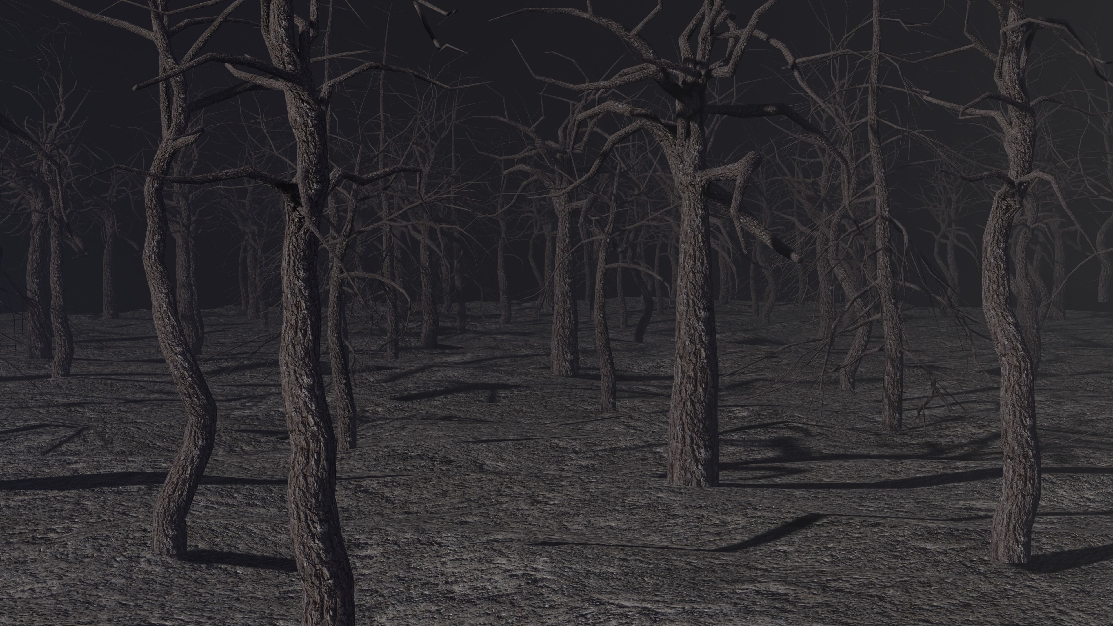 Spooky Forest Low-poly 3D model_3