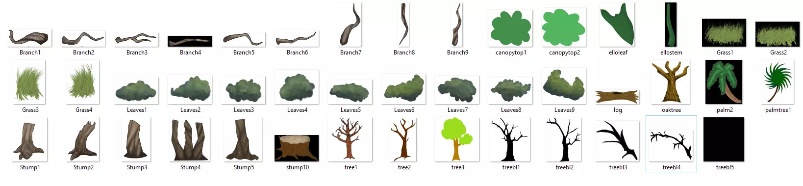 2D Tree Kit 1 by ZINKZONK 44 images 3D model_0
