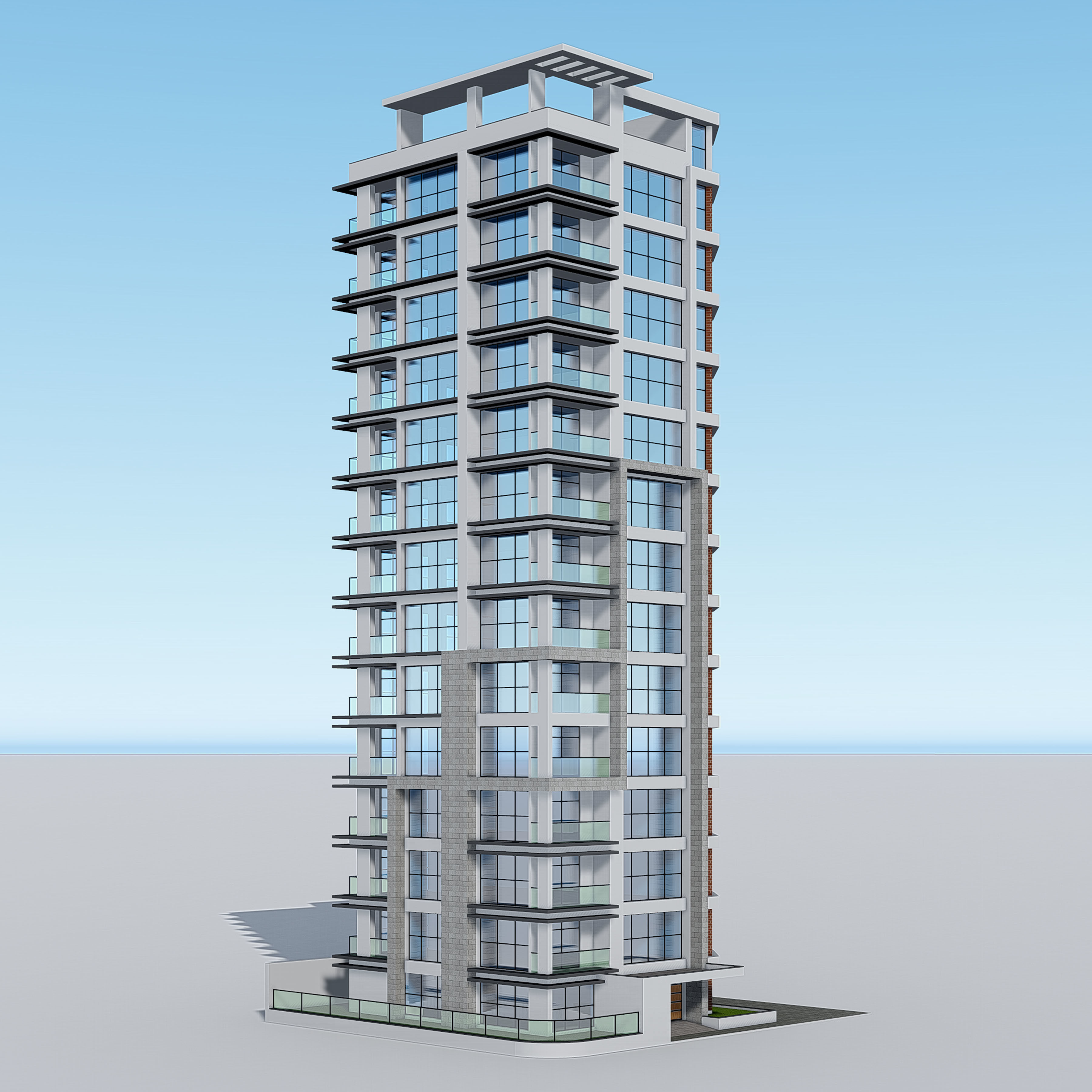 Commercial Building 1 3D model_8
