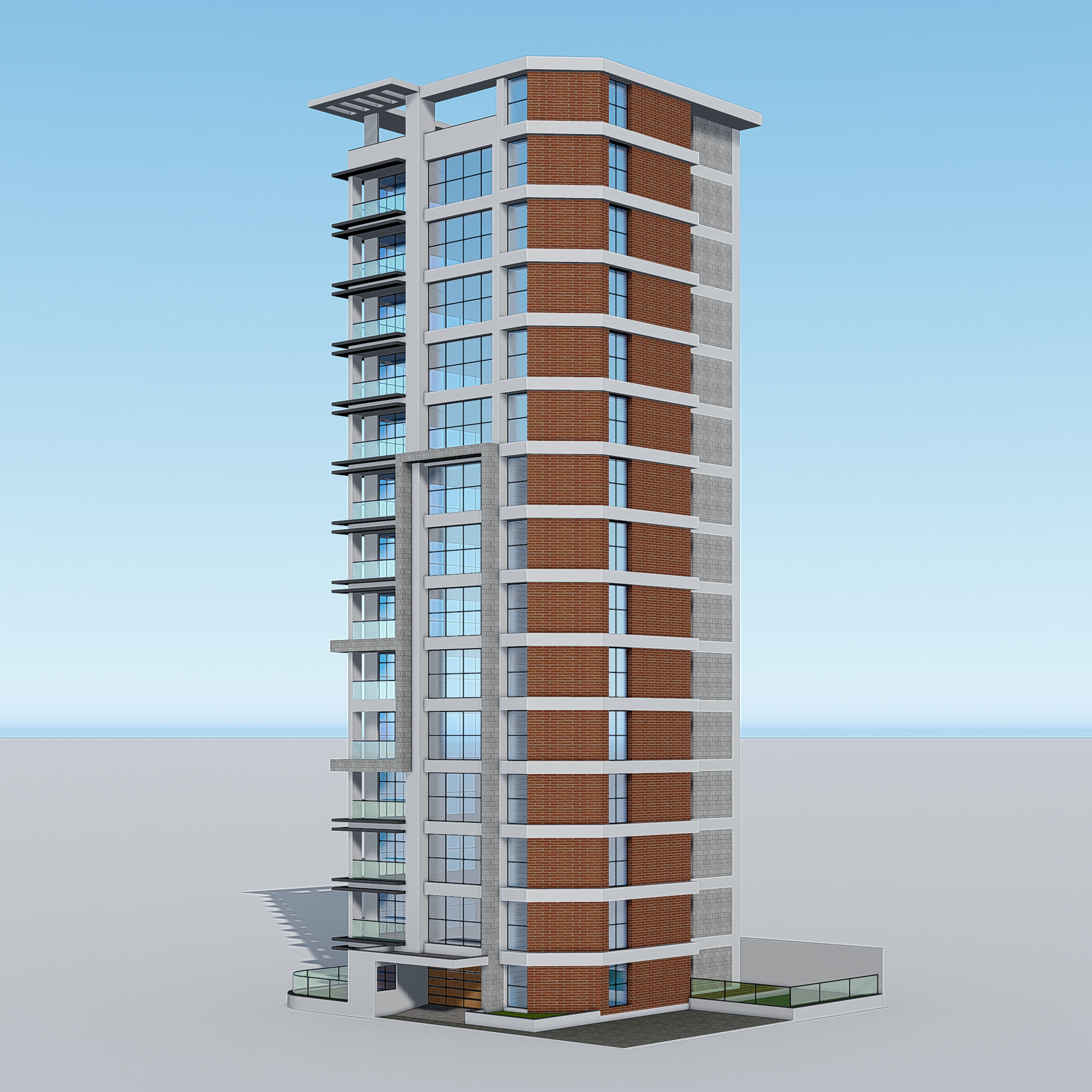 Commercial Building 1 3D model_1