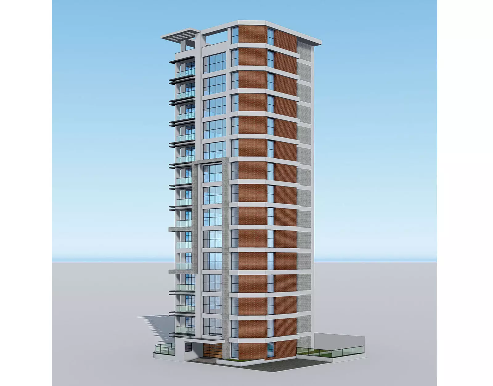 Commercial Building 1 3D model_0
