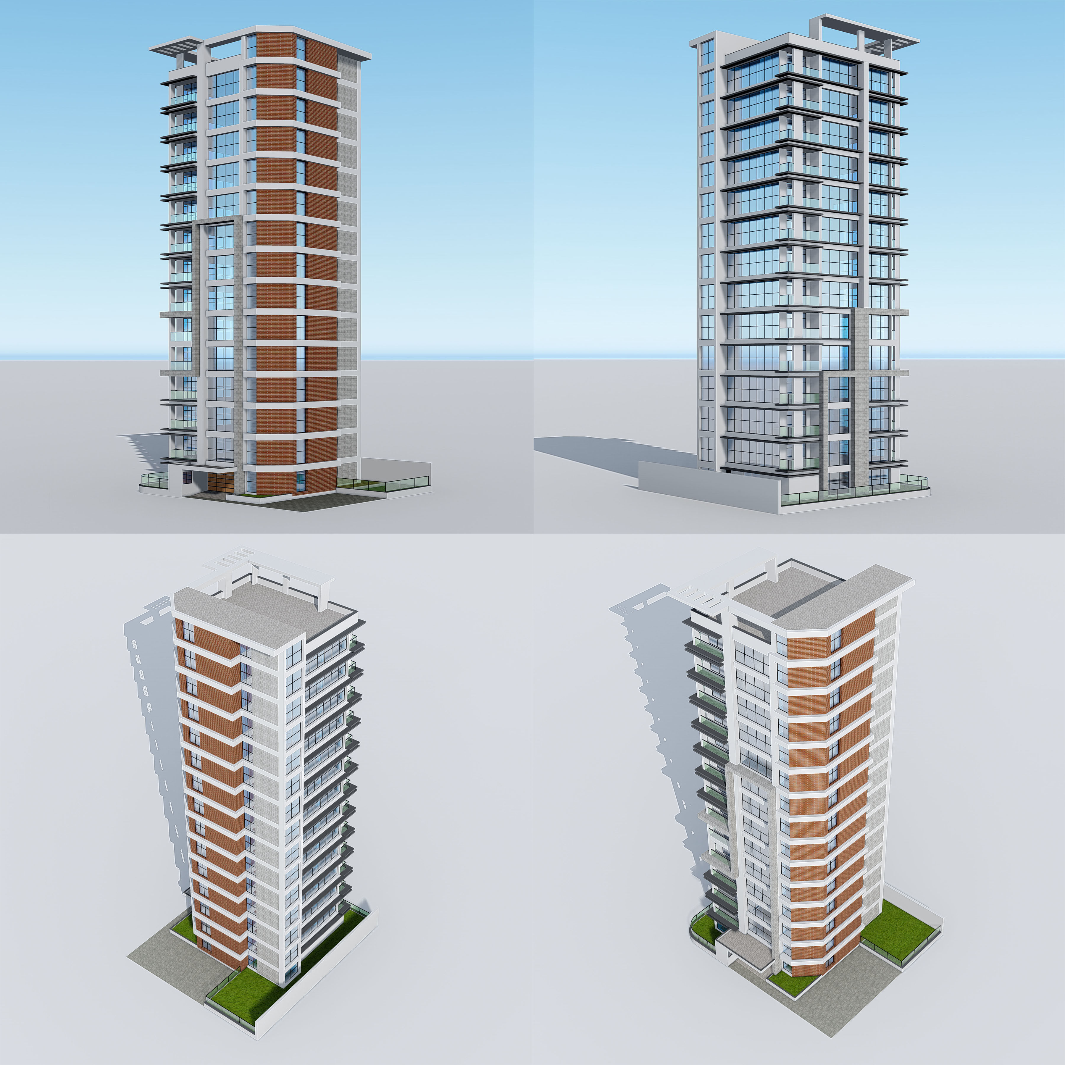 Commercial Building 1 3D model_2