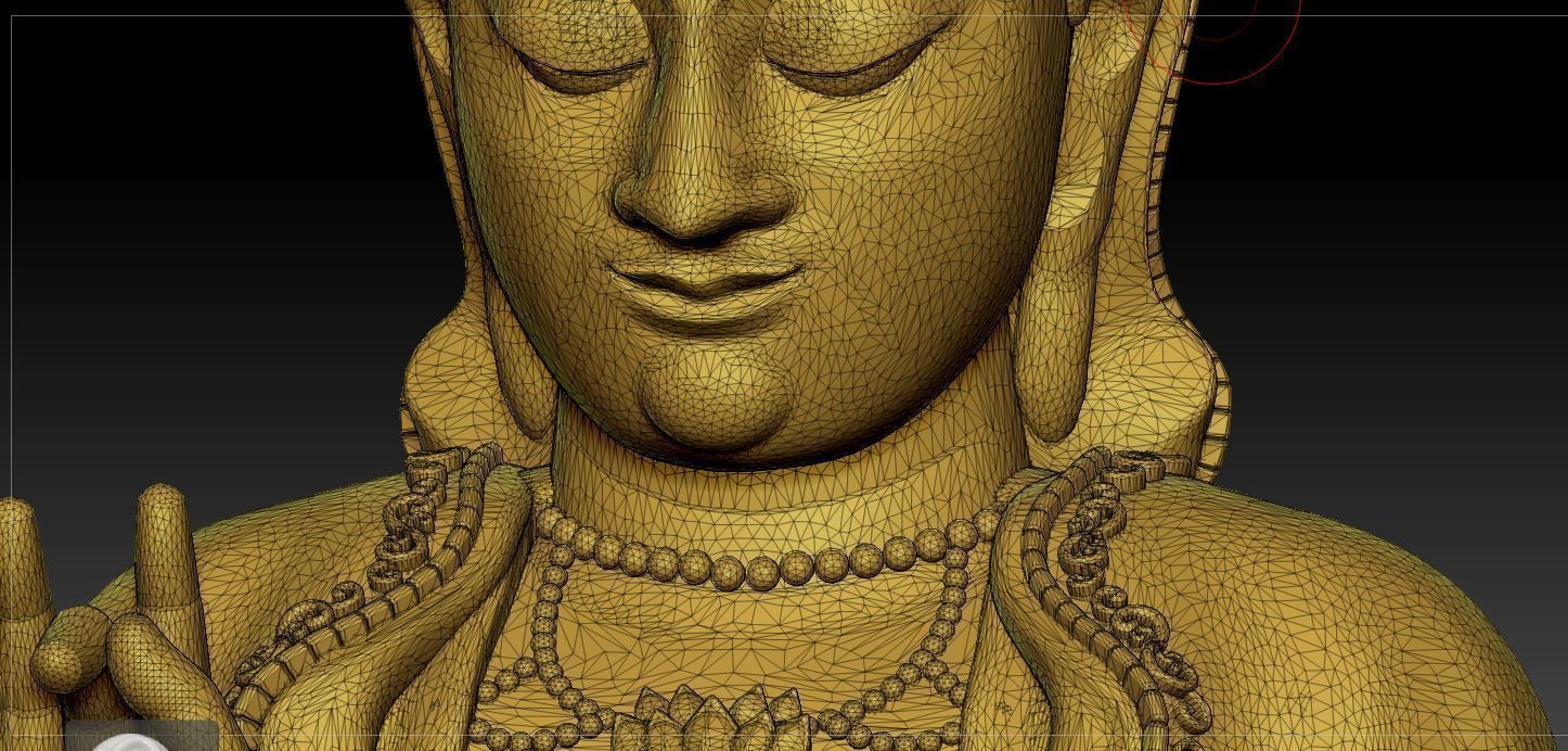 Guanyin For 3D Print - CNC 3D print model_4