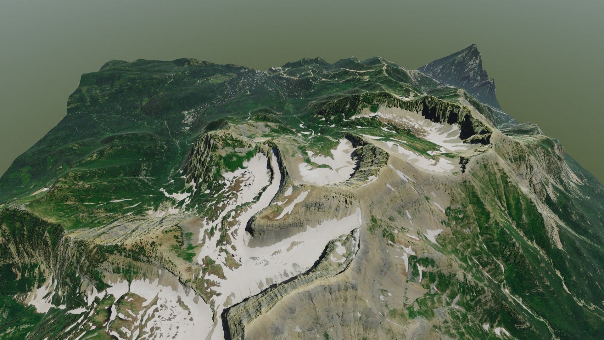 Mount Timpanogos Utah 3D model_4