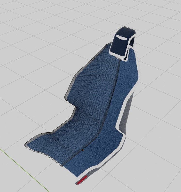 Very basic Concept car seat - Fu-tech  3D model_5
