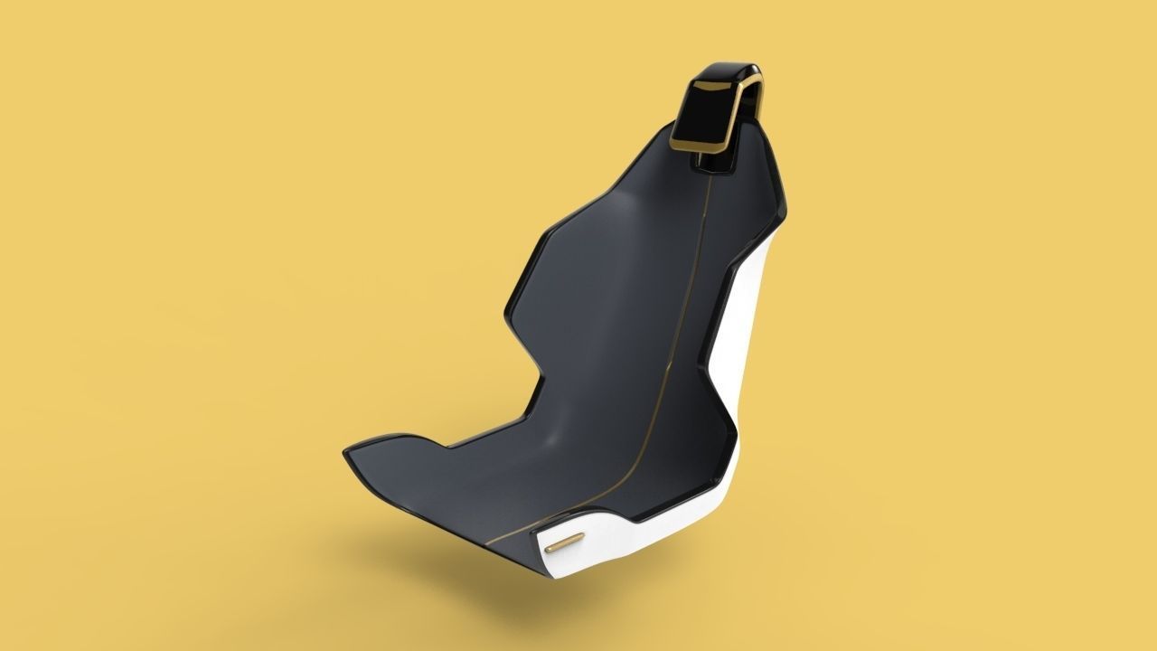 Very basic Concept car seat - Fu-tech  3D model_9