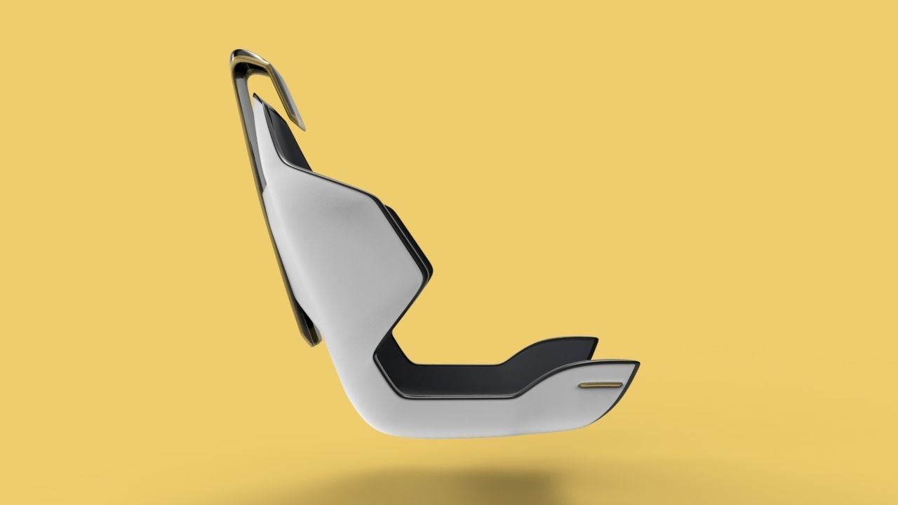 Very basic Concept car seat - Fu-tech  3D model_1