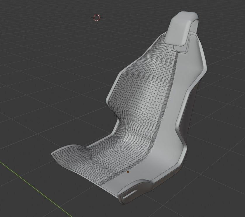 Very basic Concept car seat - Fu-tech  3D model_8