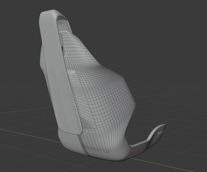 Very basic Concept car seat - Fu-tech  3D model_7