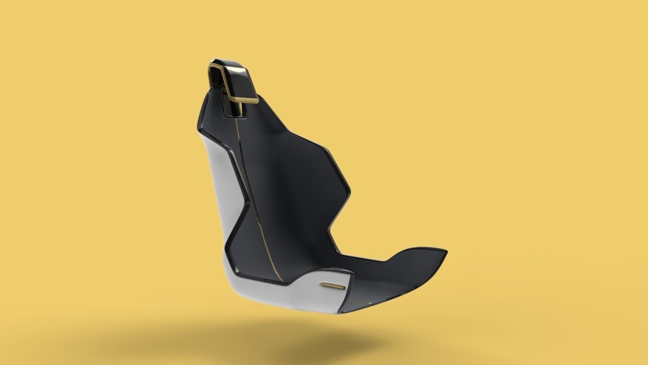 Very basic Concept car seat - Fu-tech  3D model_2