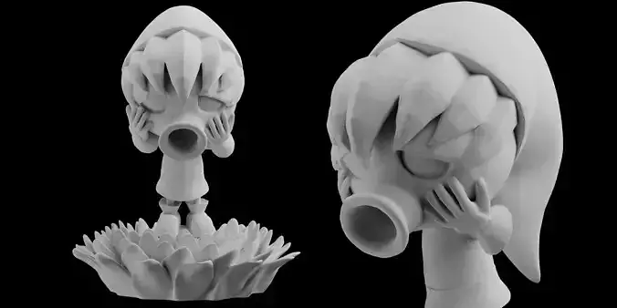 Deku Link Majoras Mask Statue  3D print Zelda Nintendo 3D print model