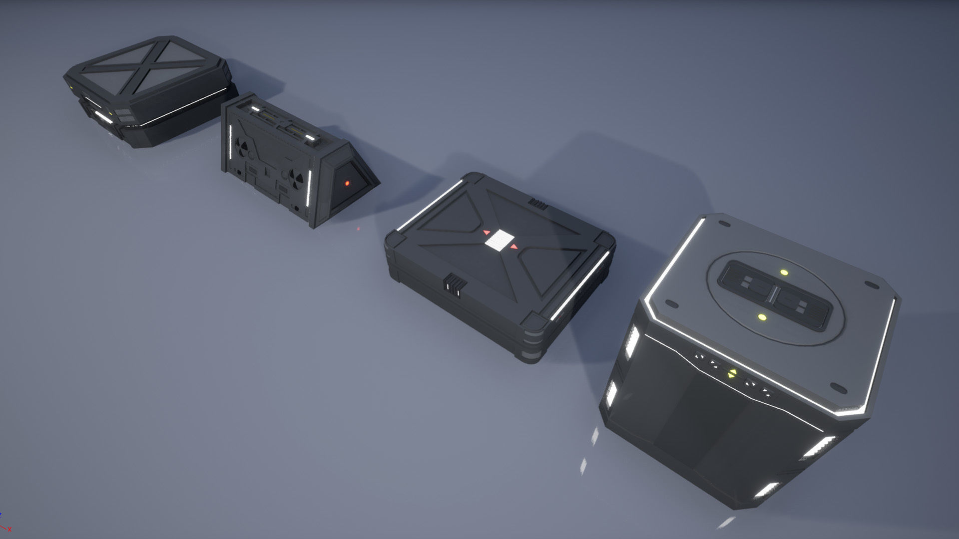 Sci-Fi Box Pack Low-poly 3D model_6
