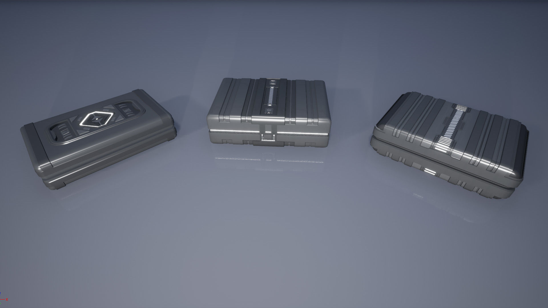 Sci-Fi Box Pack Low-poly 3D model_1
