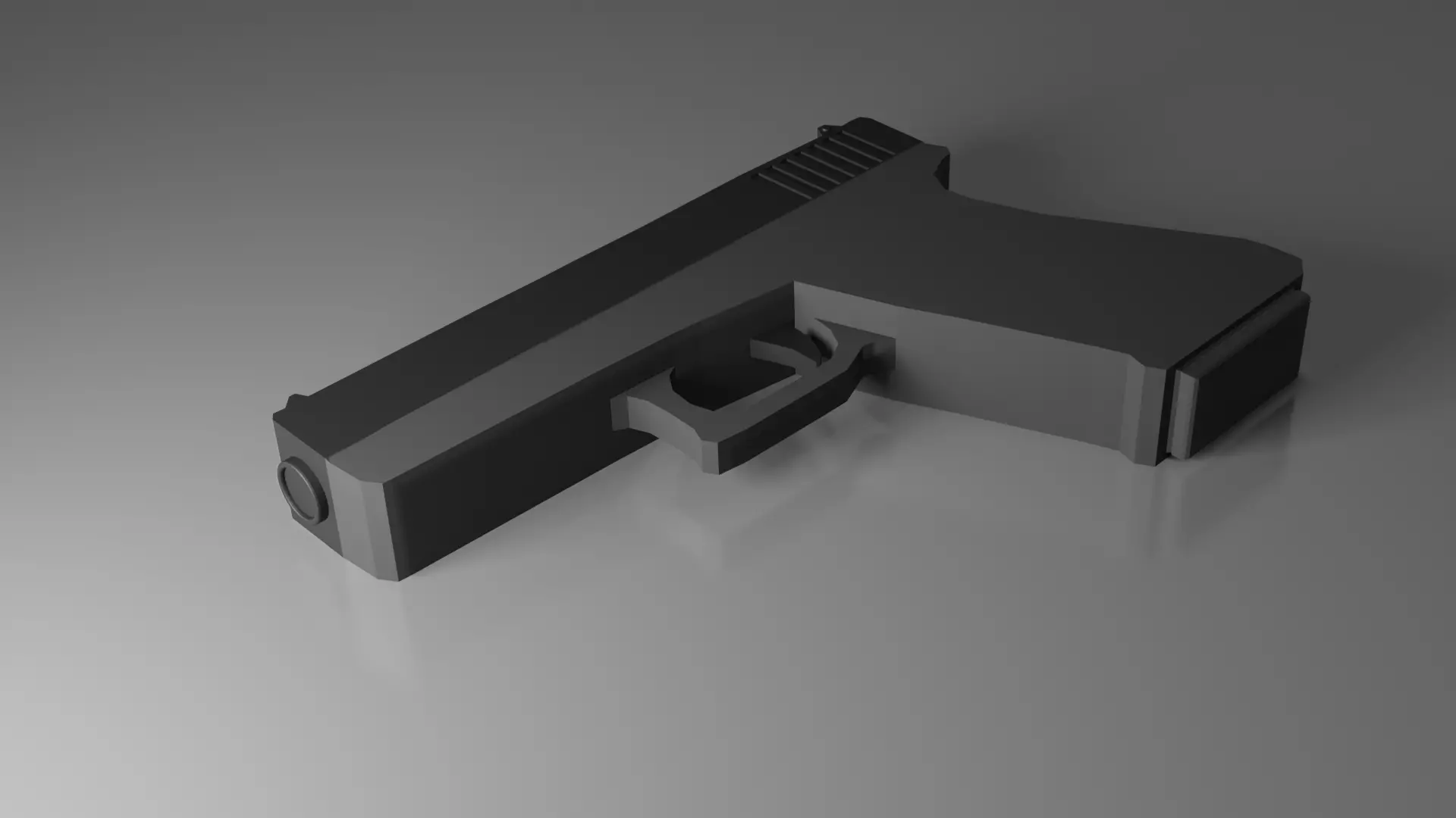 Low Poly Pistol gun Free low-poly 3D model_0