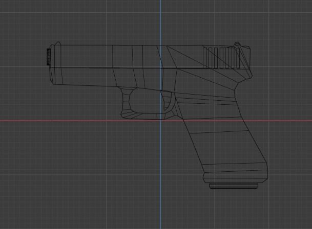 Low Poly Pistol gun Free low-poly 3D model_2