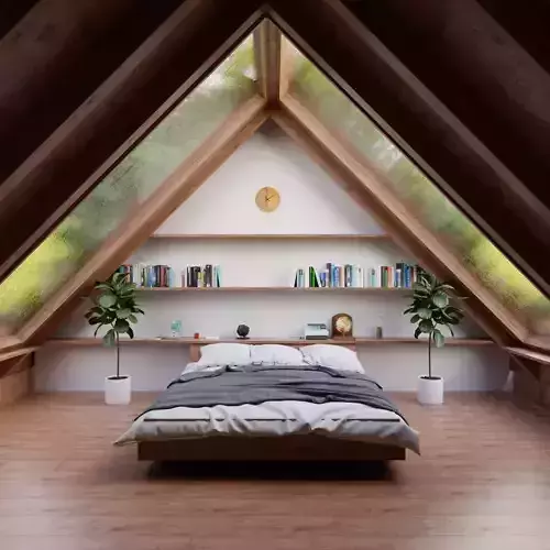 ATTIC BEDROOM - A Frame