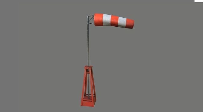 Windsock - PBR Game Ready Low-poly 3D model traffic cone Low-poly 3D model