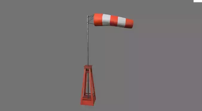 Windsock - PBR Game Ready Low-poly 3D model traffic cone Low-poly 3D model