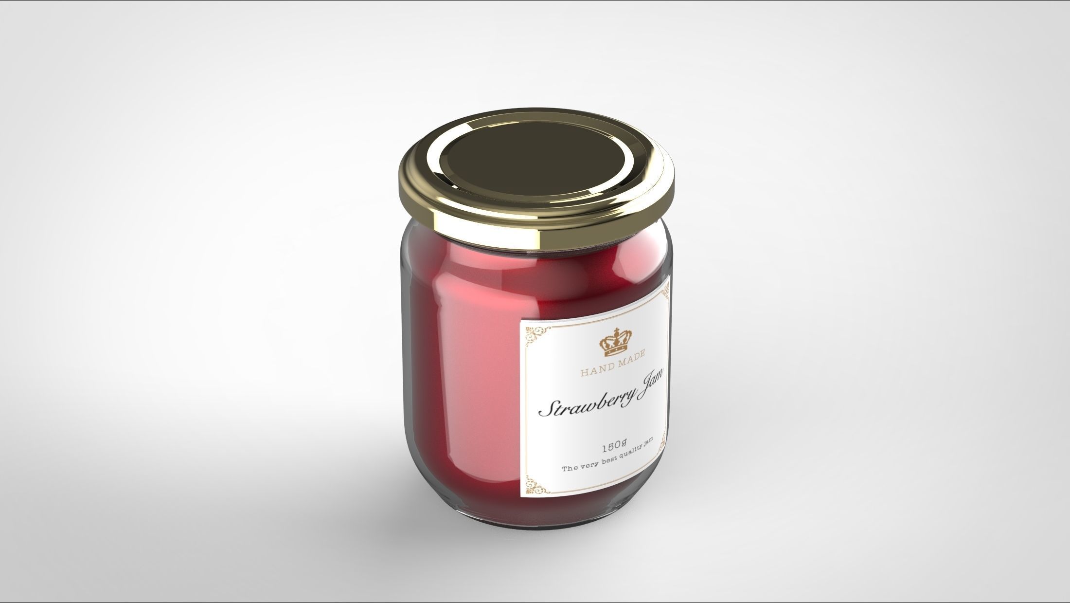 Jam bottle 3D model_4