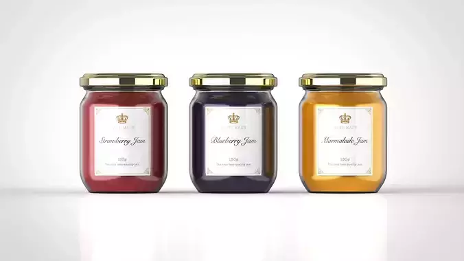 Jam bottle 3D model
