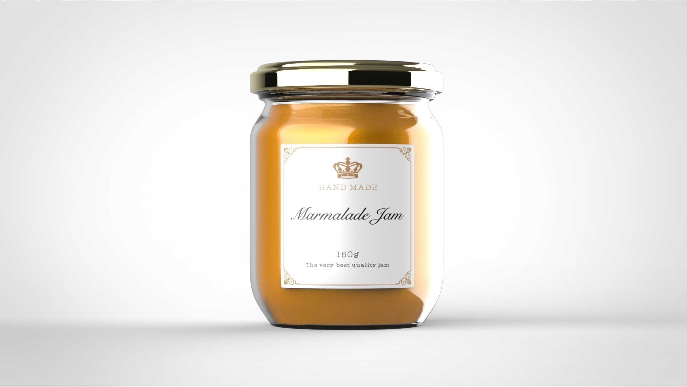 Jam bottle 3D model_1