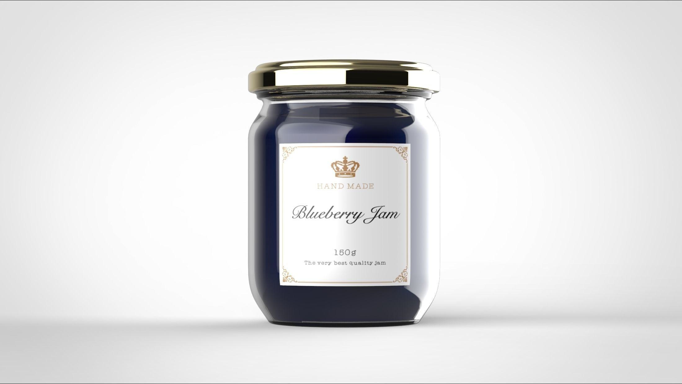 Jam bottle 3D model_2