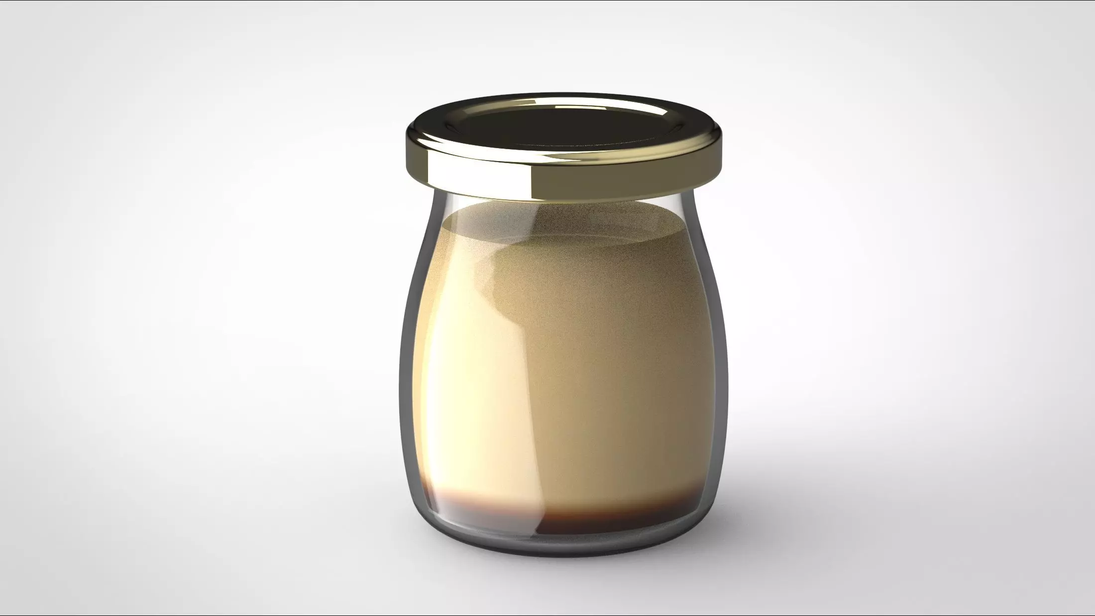 Pudding milk in bottle 3D model