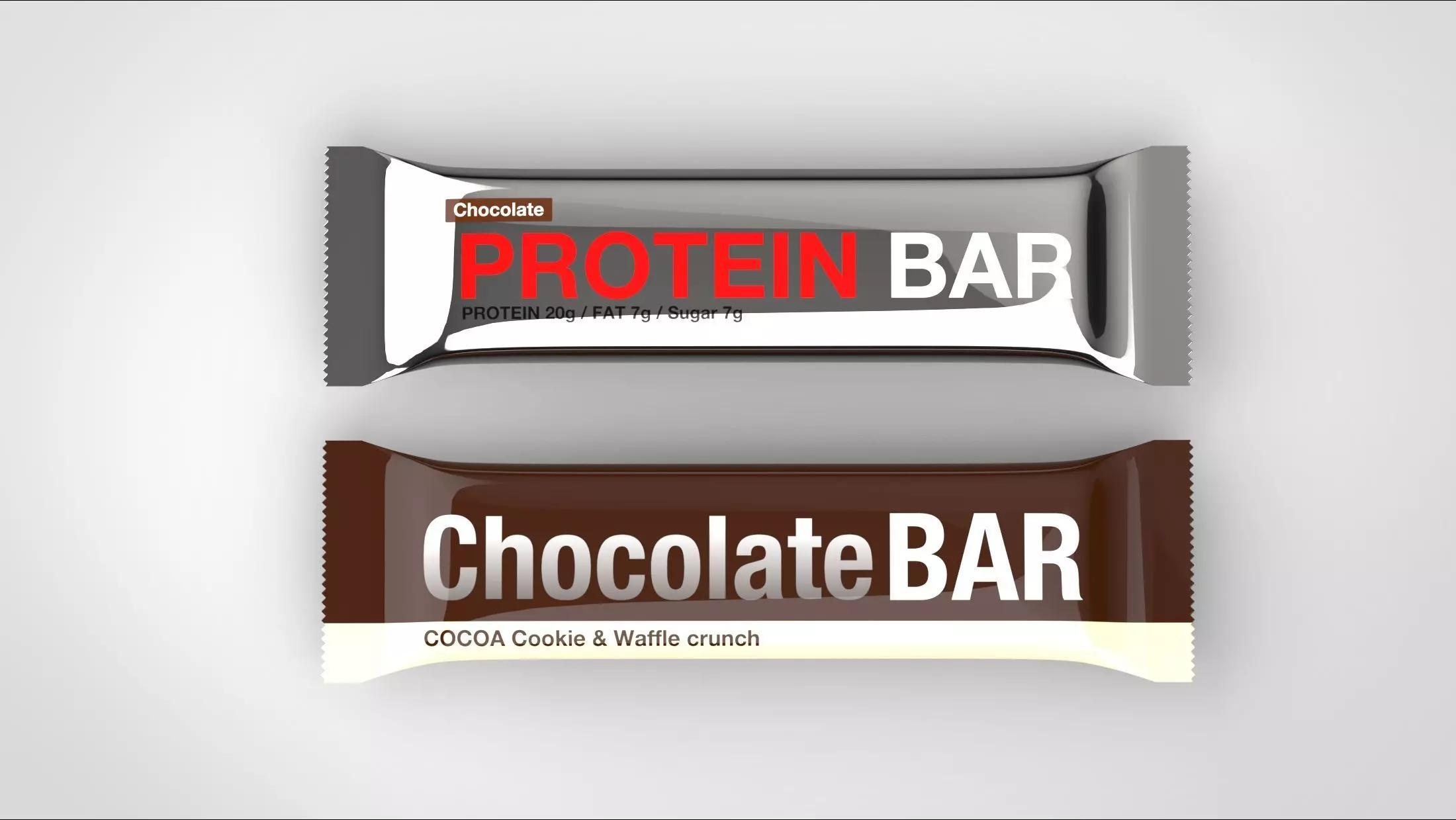 Chocolate bar and Protein bar 3D model_0