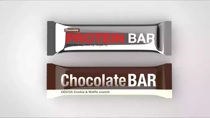Chocolate bar and Protein bar