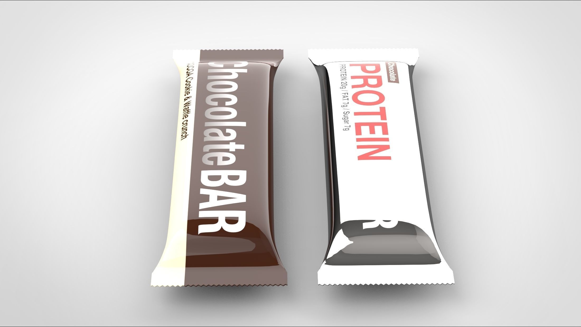Chocolate bar and Protein bar 3D model_5