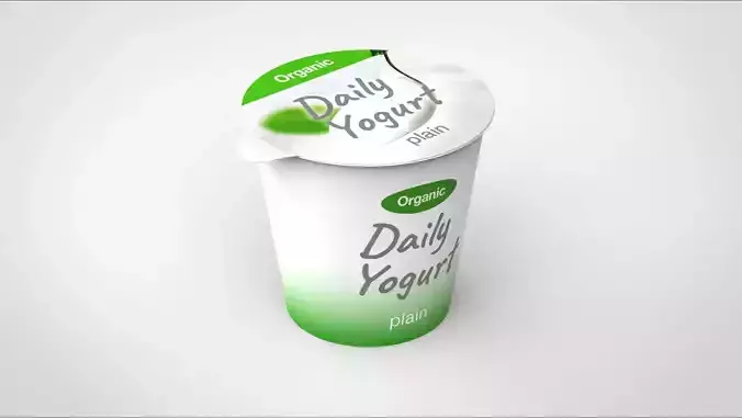 yogurt daily mockup 3D model