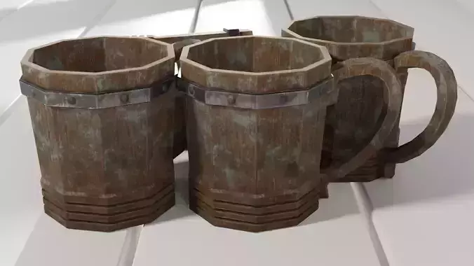 medieval wooden cup Old version