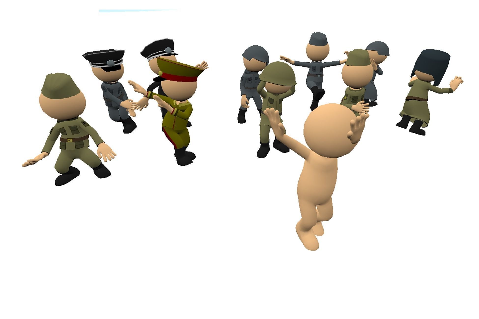 Hyper-Casual Characters pack 5 Low-poly 3D model_12