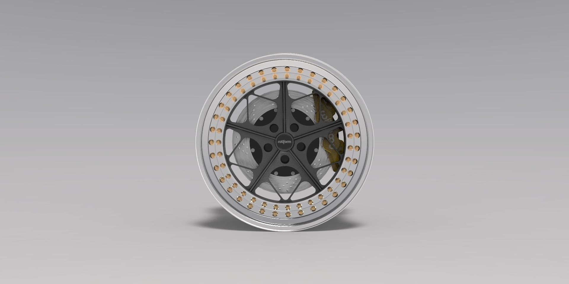 Rotiform LGB  3 piece conts wheels Low-poly 3D model_1