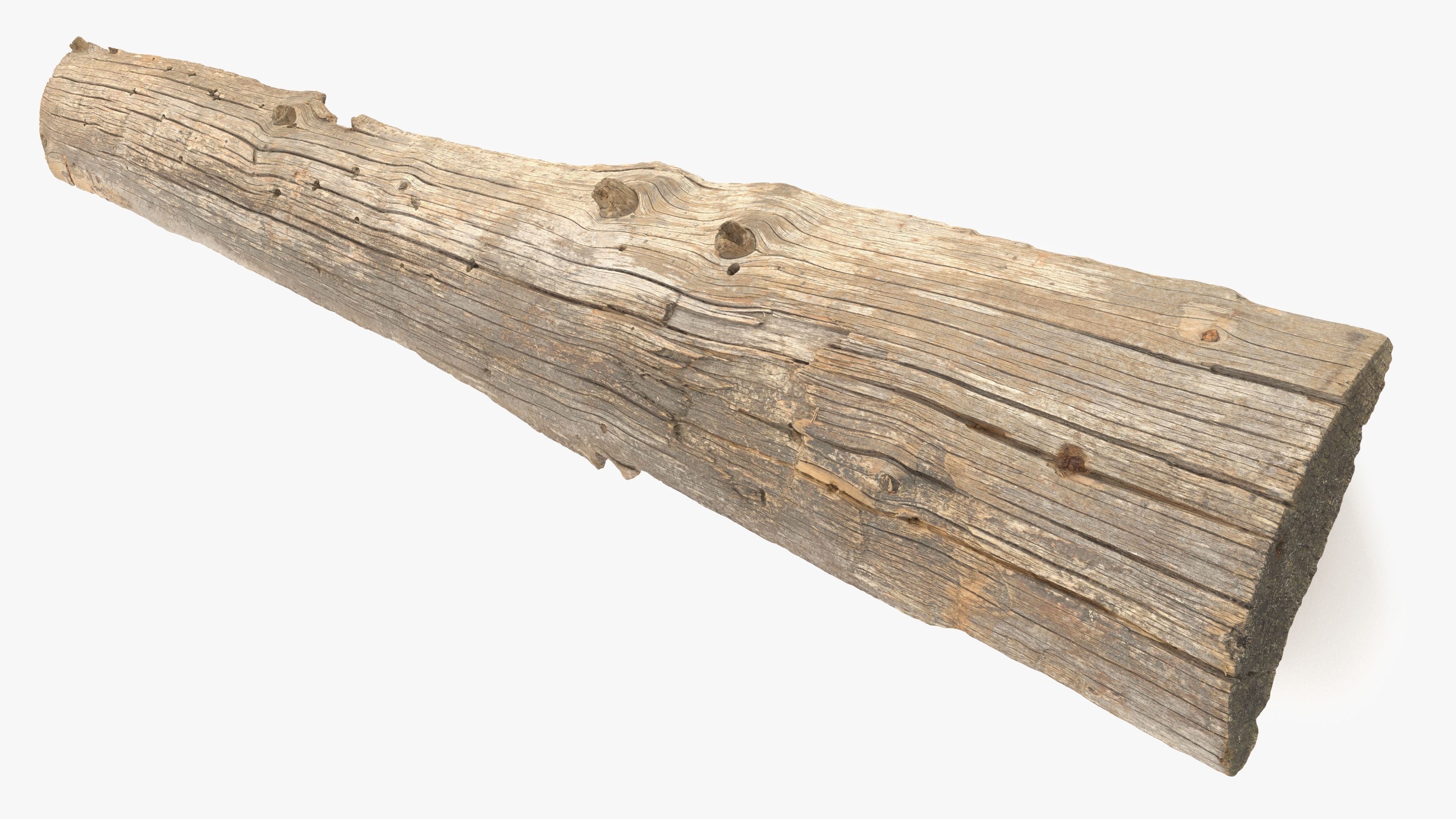 Plank Tan Low-poly 3D model_8