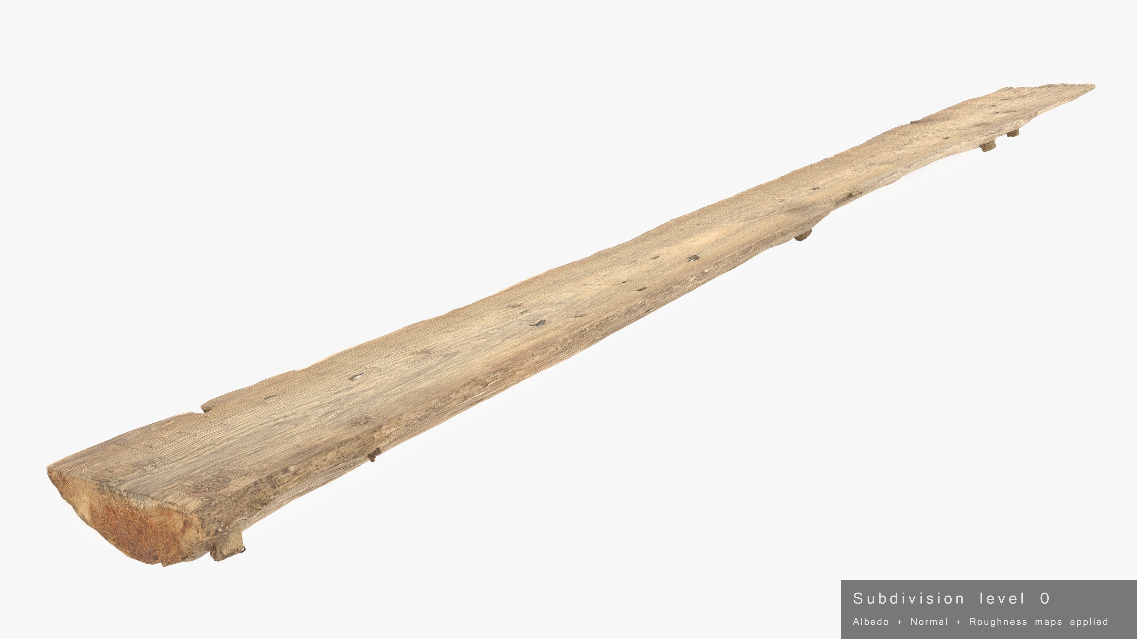 Plank Tan Low-poly 3D model_25