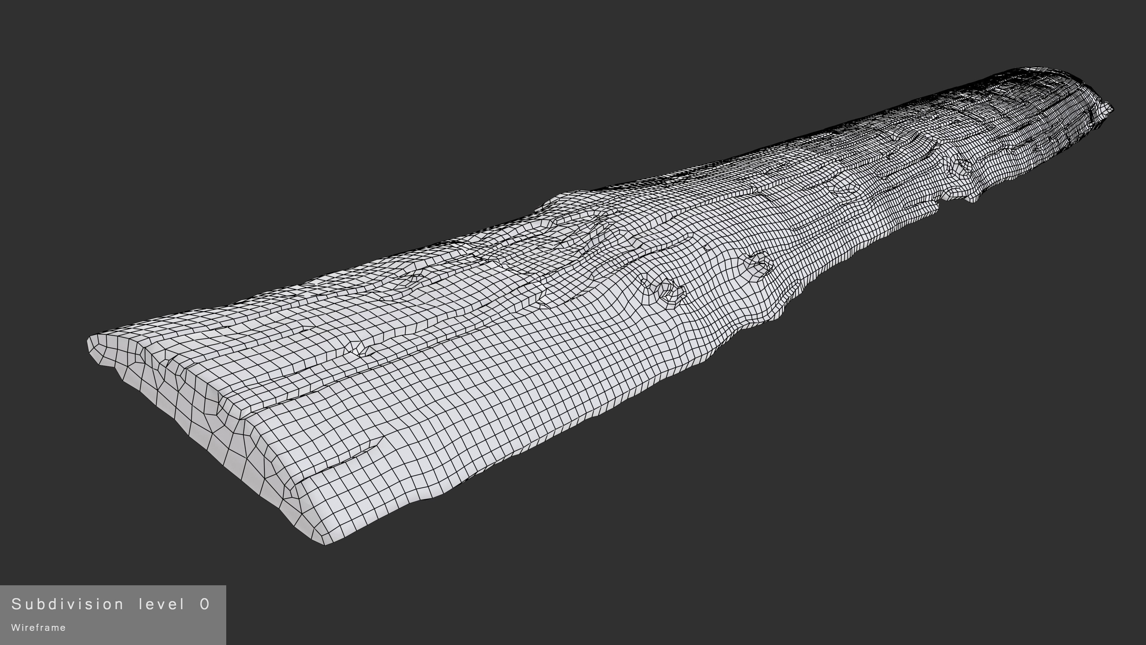 Plank Tan Low-poly 3D model_31