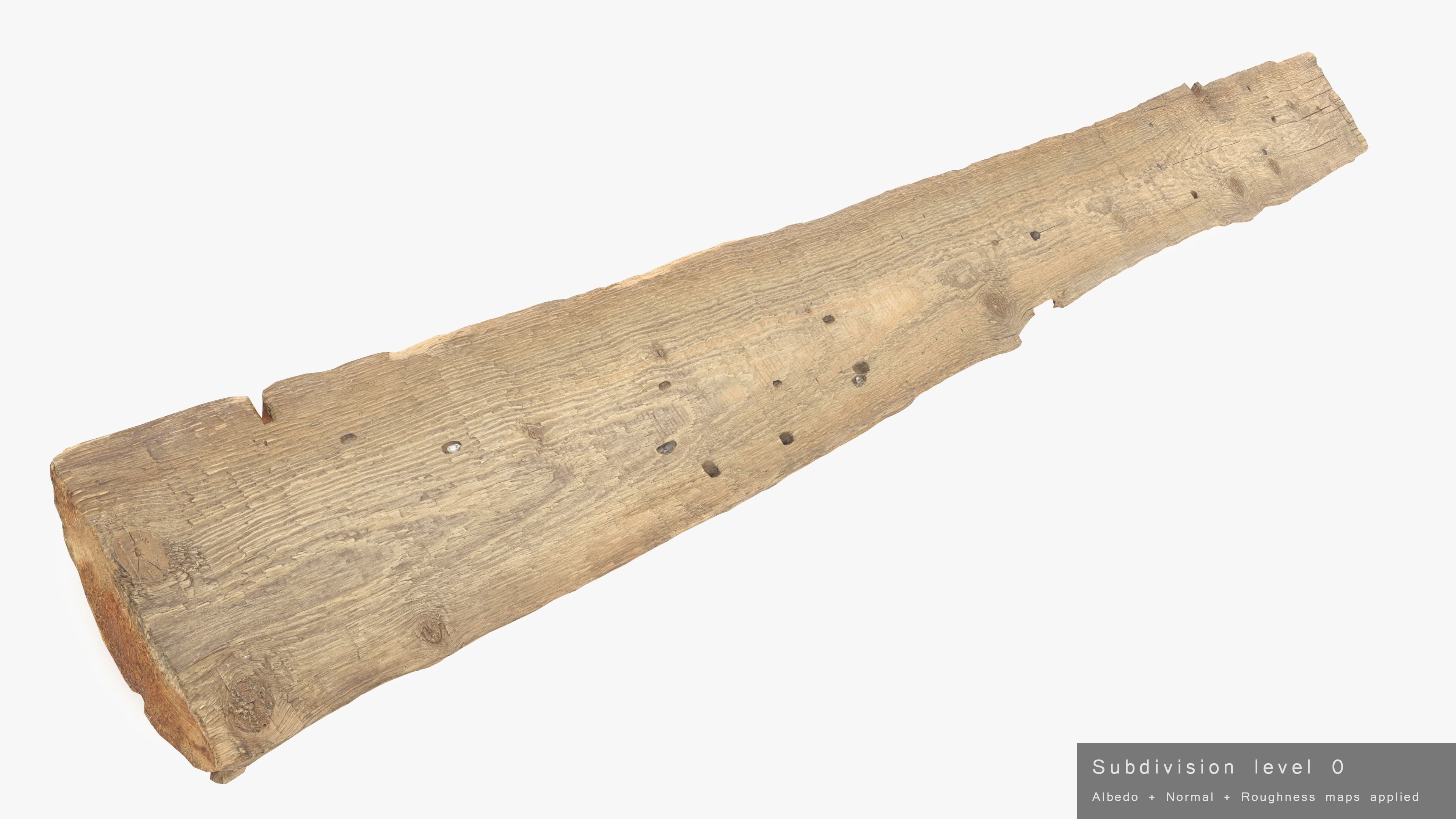 Plank Tan Low-poly 3D model_26