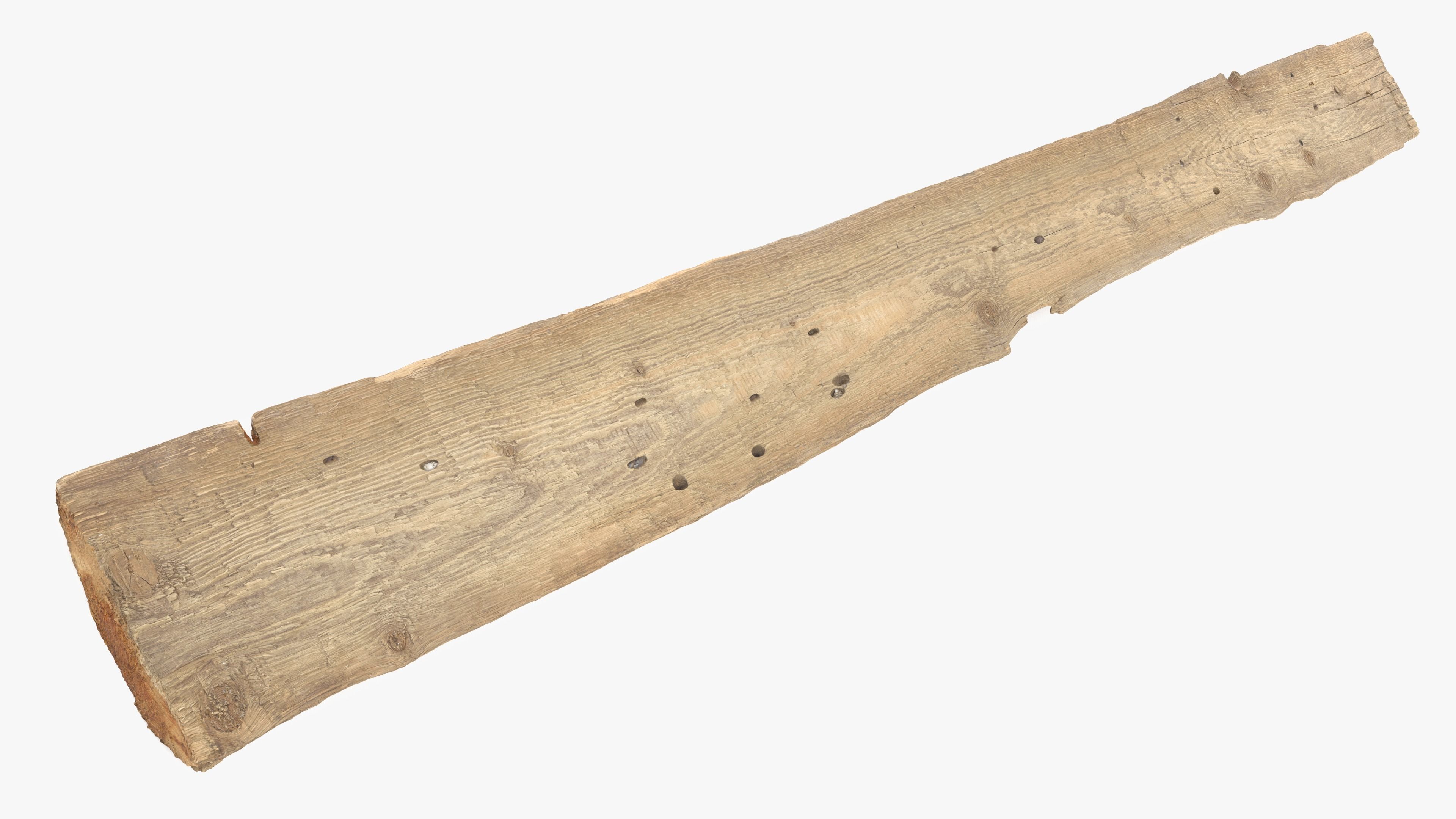 Plank Tan Low-poly 3D model_5