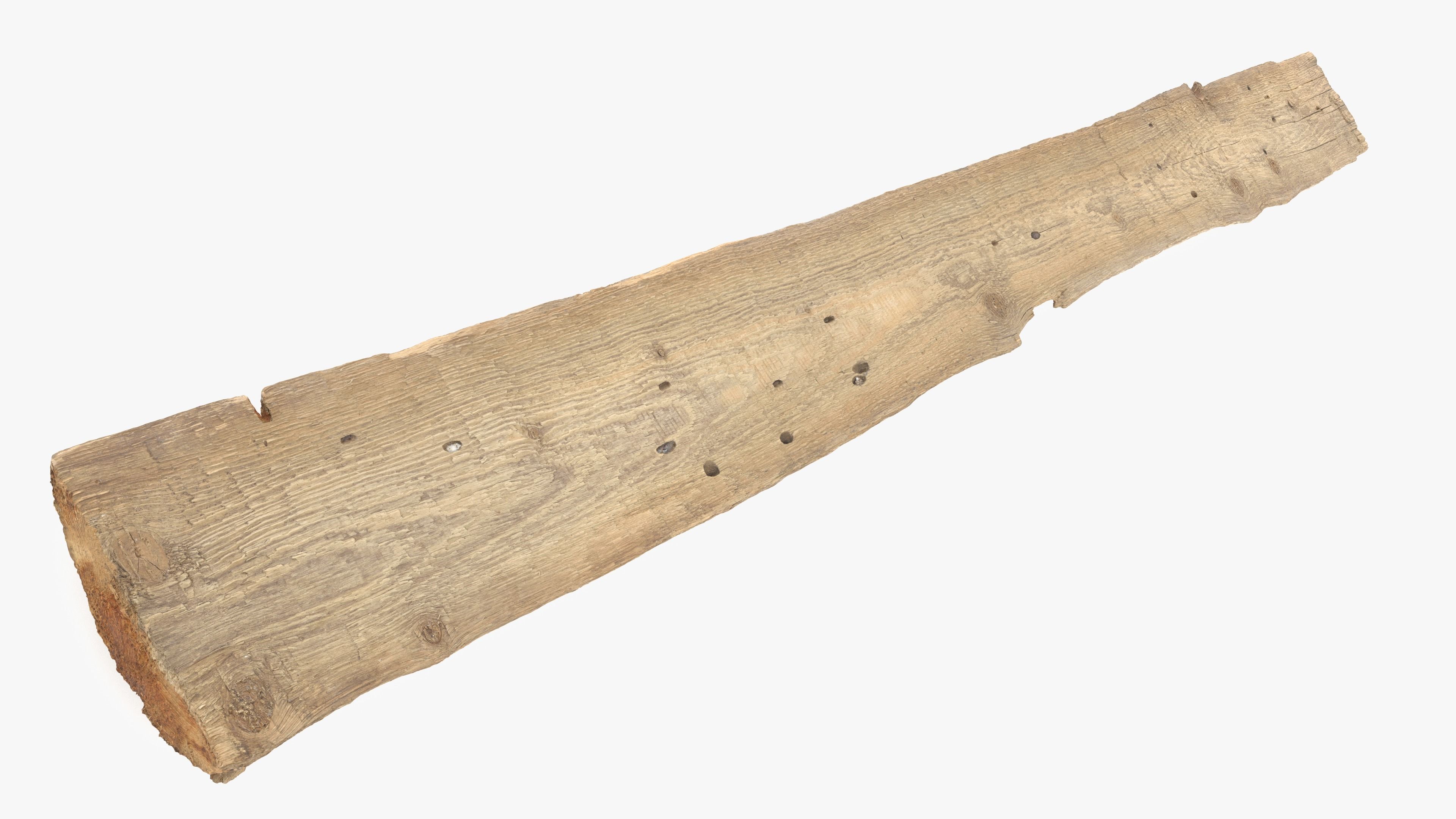 Plank Tan Low-poly 3D model_19