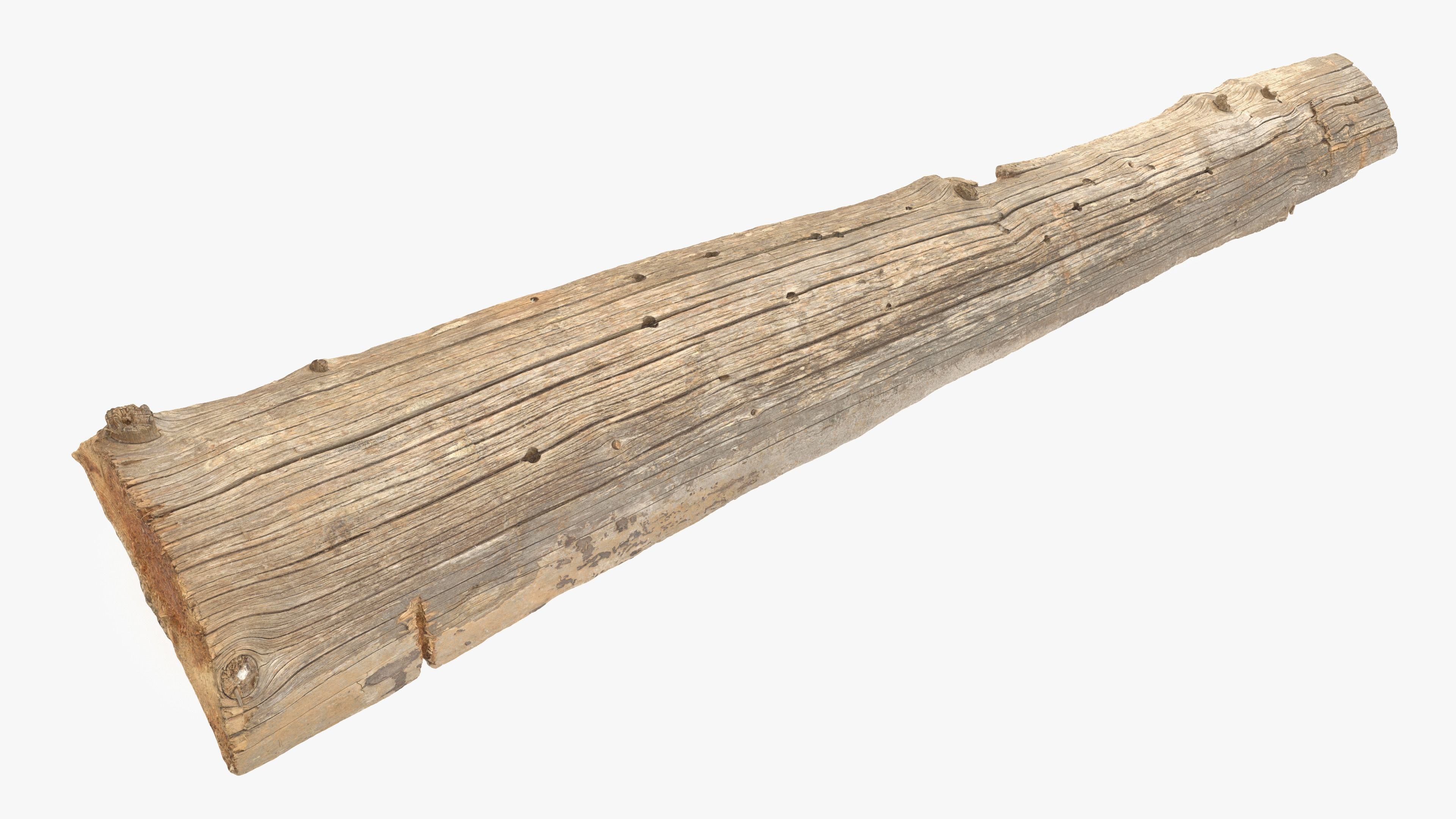 Plank Tan Low-poly 3D model_16
