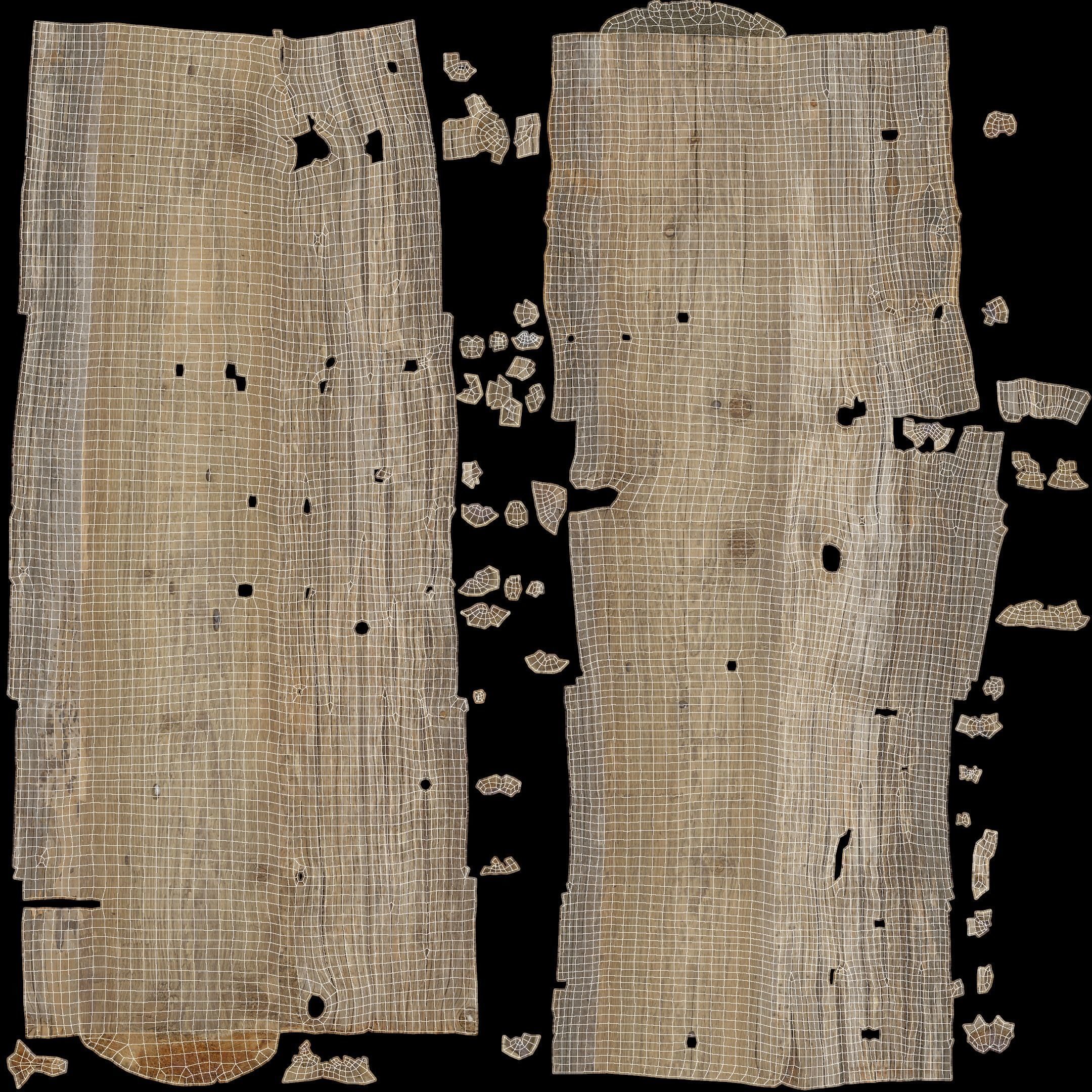Plank Tan Low-poly 3D model_36