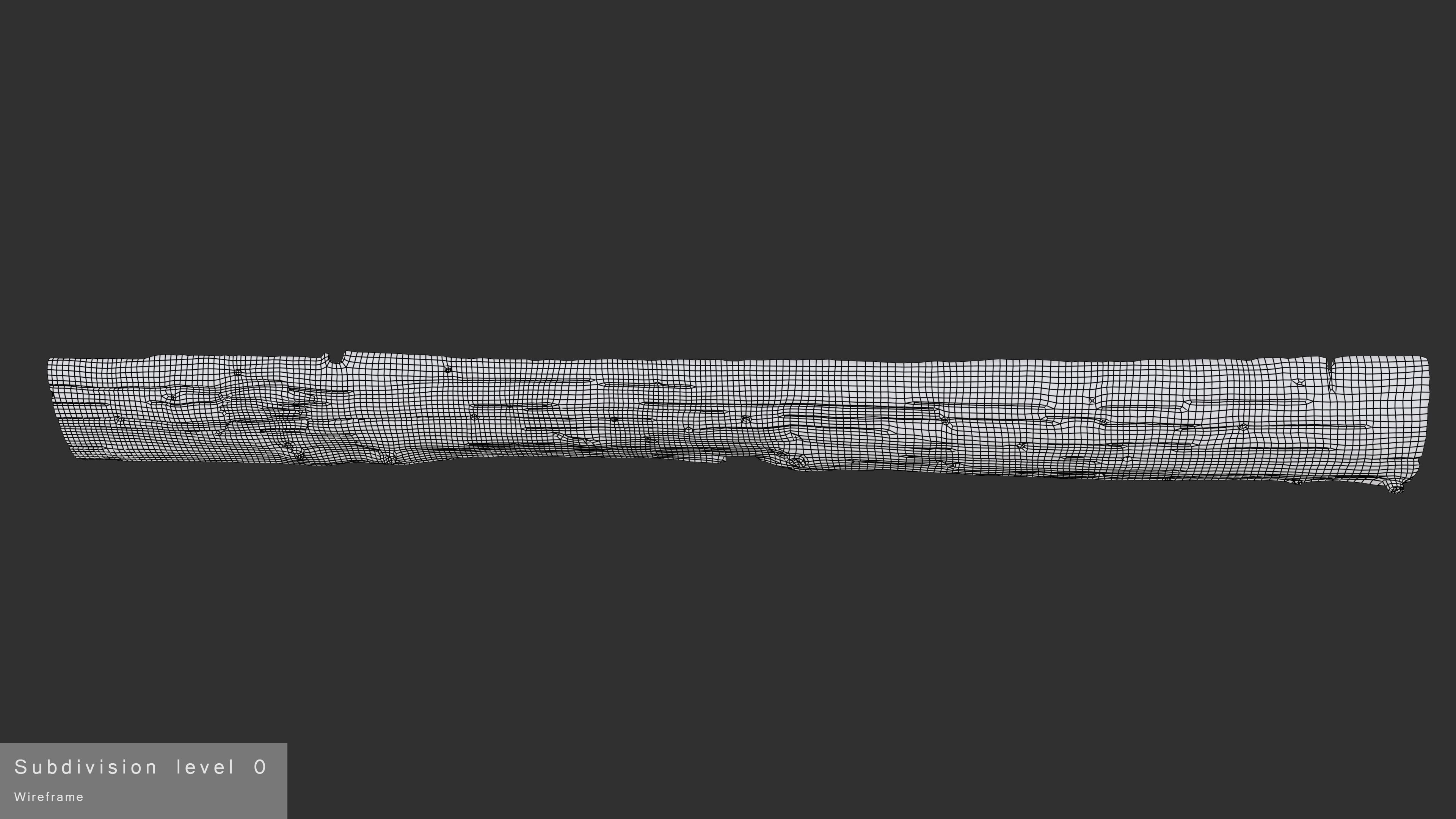 Plank Tan Low-poly 3D model_34