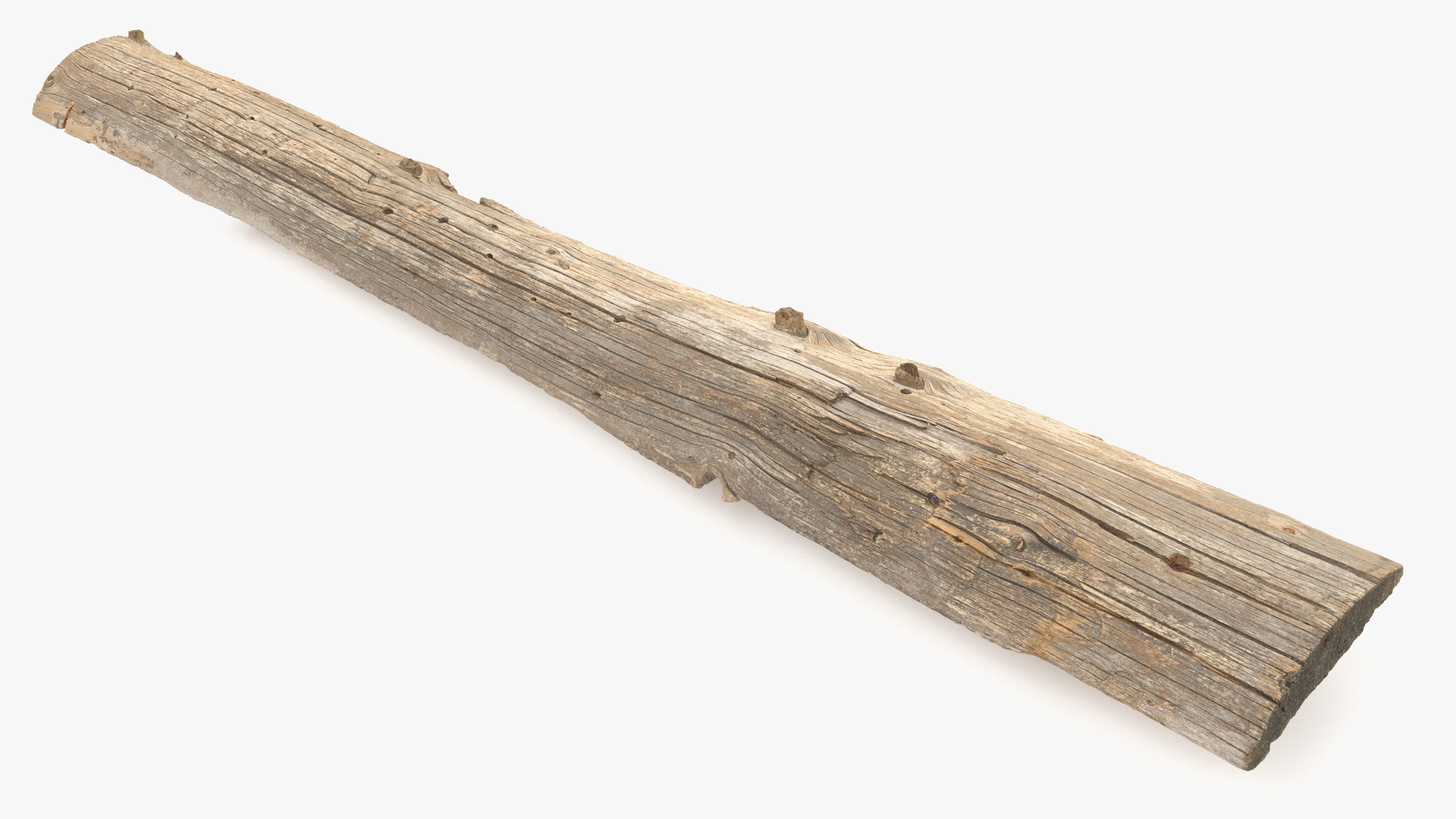 Plank Tan Low-poly 3D model_7
